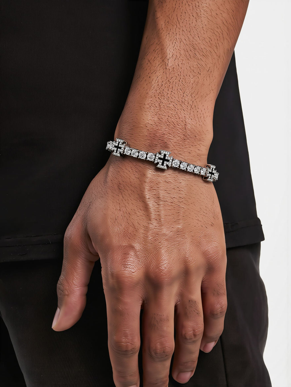 Cross Frost Tennis Bracelet