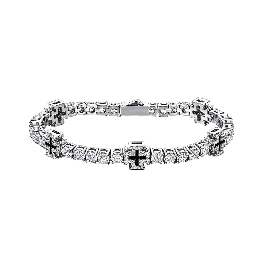 Cross Frost Tennis Bracelet