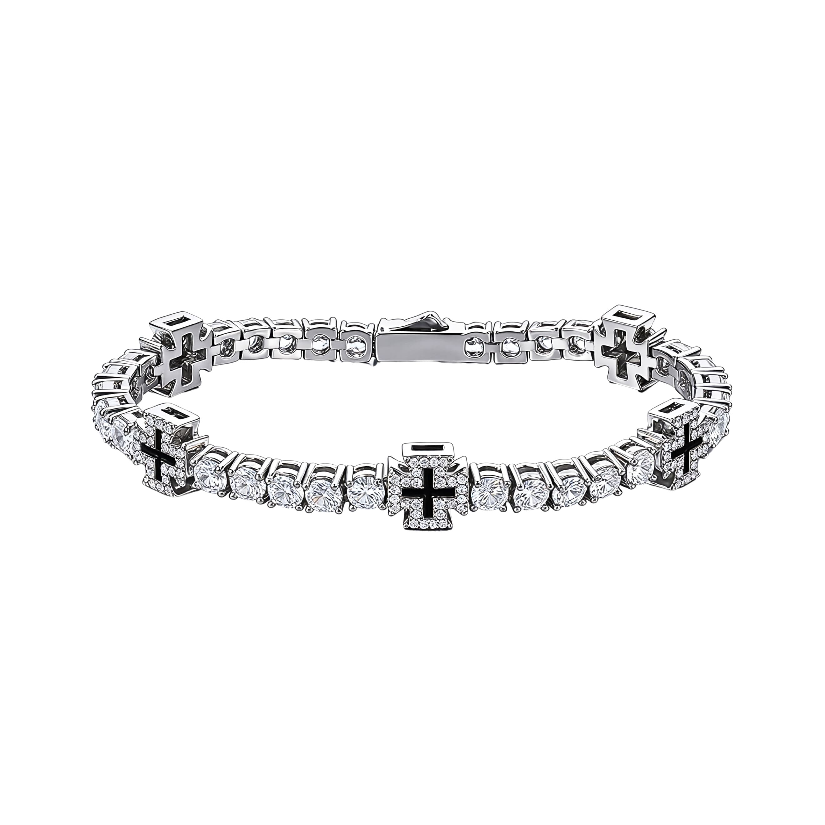 Cross Frost Tennis Bracelet