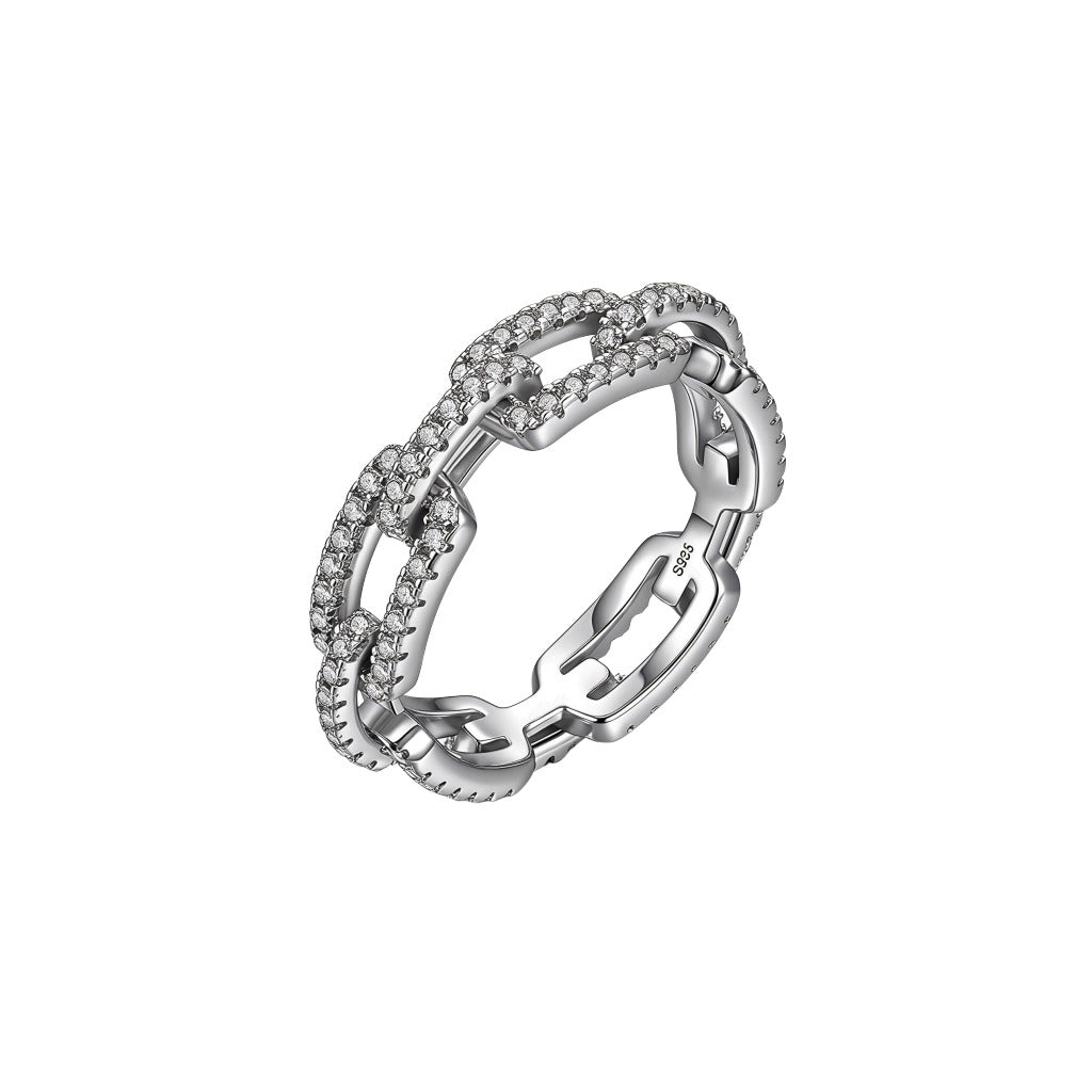 925 Sterling Silver Chain Ring