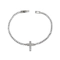 925 Sterling Silver Cross Tennis Bracelet