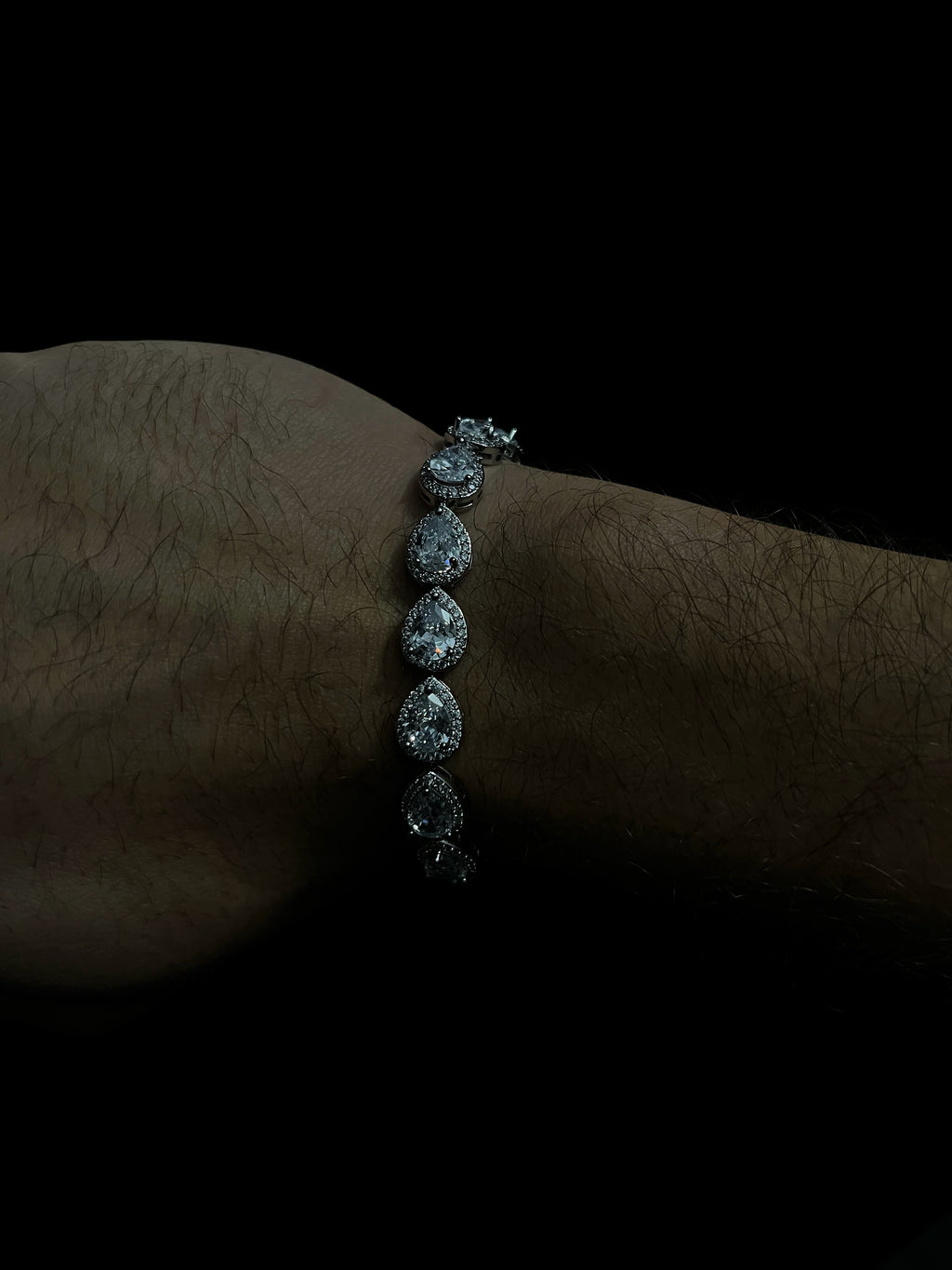 Multi Gem Water Drop Bracelet